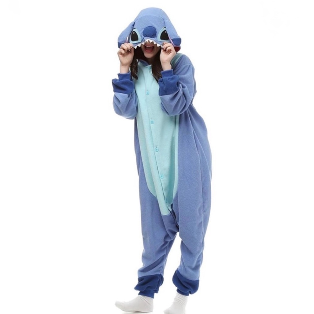Disney Stitch Vibrant Blue Fleece Onesie size S